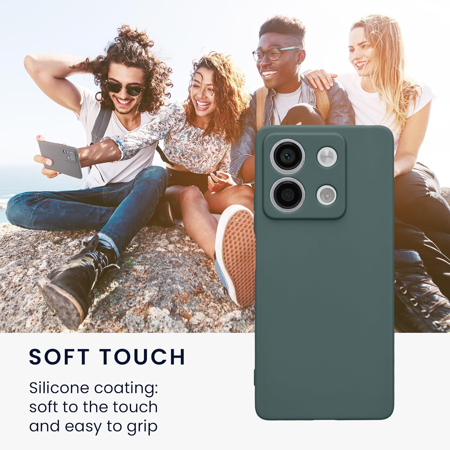 KW Xiaomi Redmi Note 13 5G Θήκη Σιλικόνης TPU - Teal