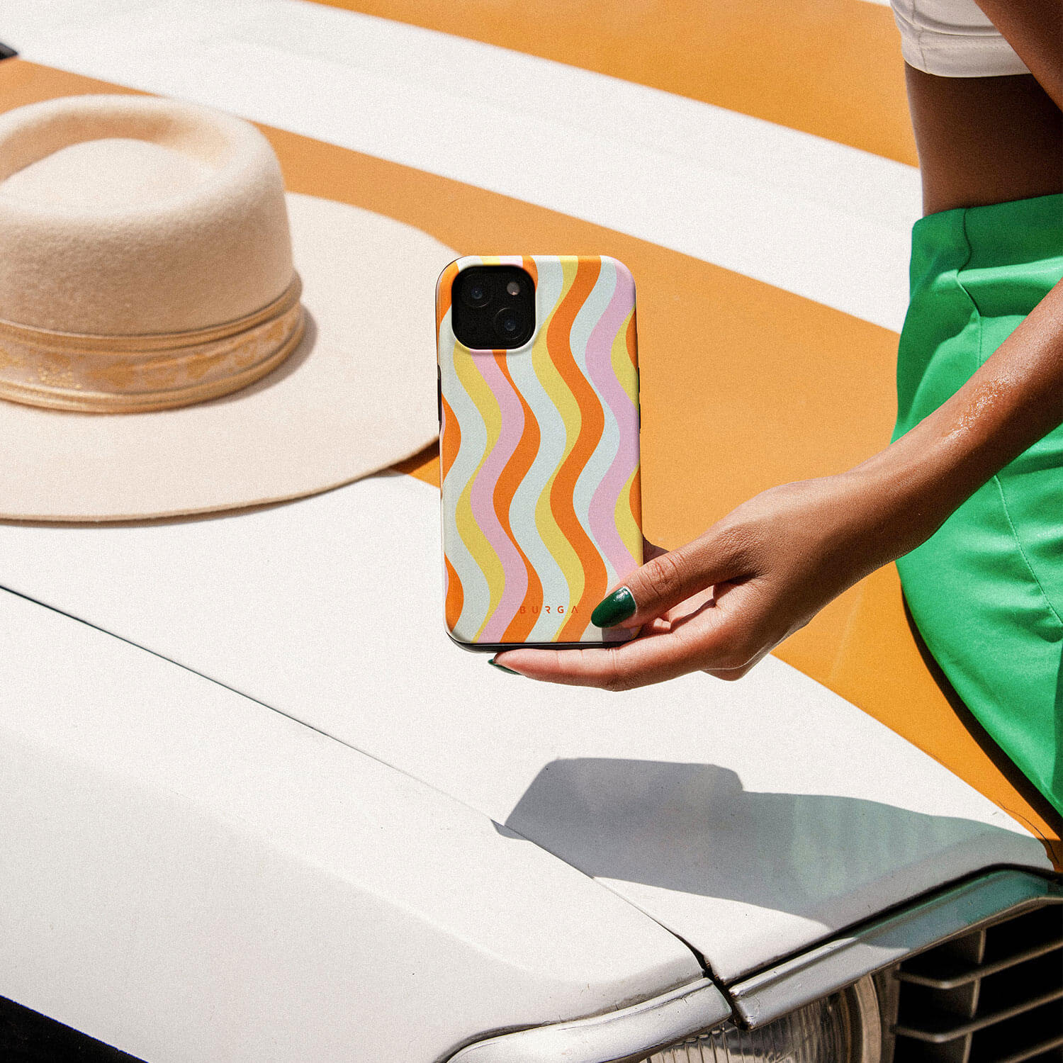 Burga Samsung Galaxy S22 Ultra Fashion Tough Σκληρή Θήκη - Flower Power