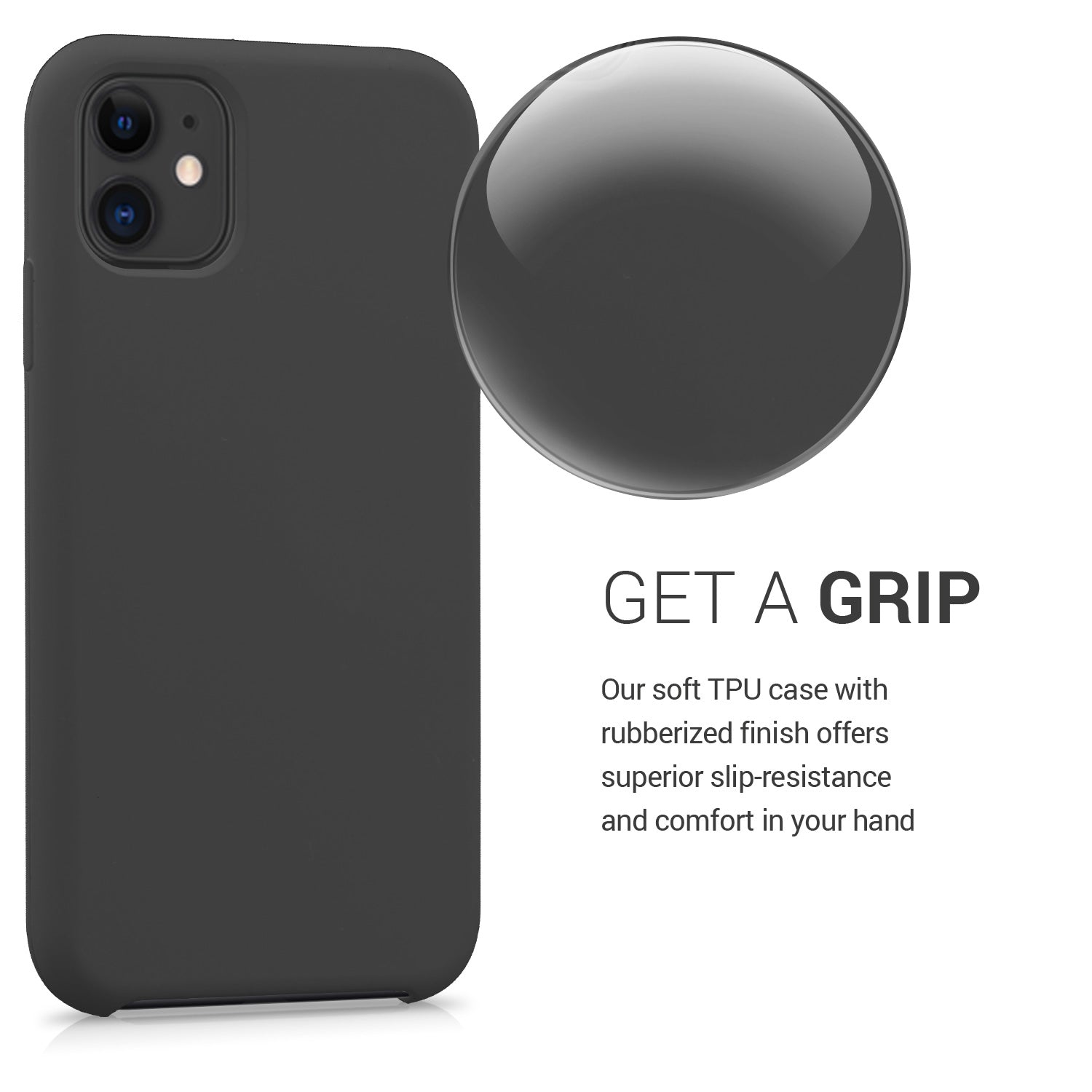 KW iPhone 11 Θήκη Σιλικόνης Rubber TPU - Black - 49724.01