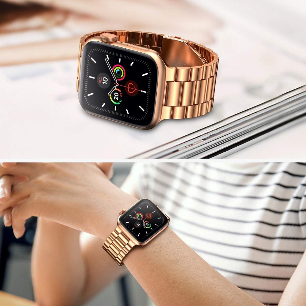 Tech - Protect Λουράκι Apple Watch 4/5/6/7/8/9/10/11 - SE (1/2/3) - ULTRA (1/2/3) - 44/45/46/49mm Stainless από Ανοξείδωτο Ατσάλι - Rose Gold