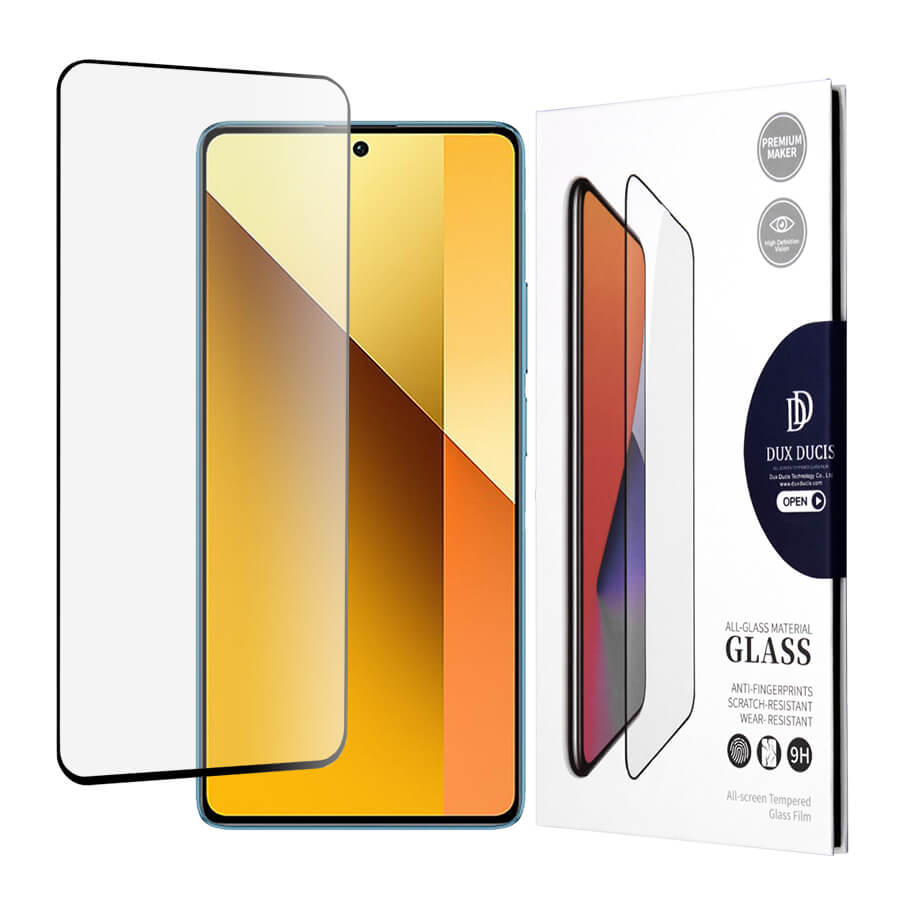 Dux Ducis Xiaomi Redmi Note 13 4G / 5G / Note 13 Pro 4G / 5G / Poco M6 Pro 4G / Poco X6 - Προστασία Οθόνης - Full Screen 9H Αντιχαρακτικό Γυαλί Tempered Glass - Διάφανο / Μαύρο