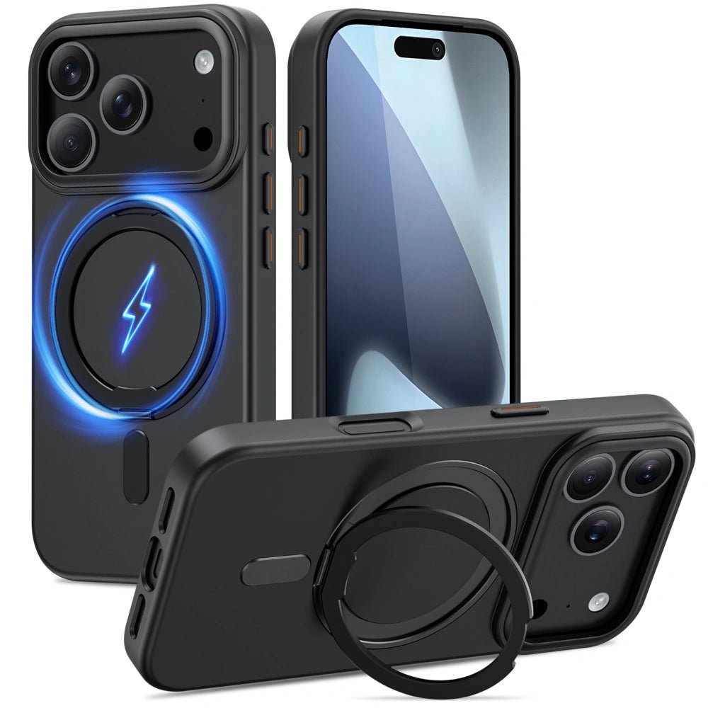 Tech - Protect iPhone 17 Pro MagRing - Σκληρή MagSafe Θήκη με Περιστρεφόμενο Δαχτυλίδι Συγκράτησης / Stand - Black