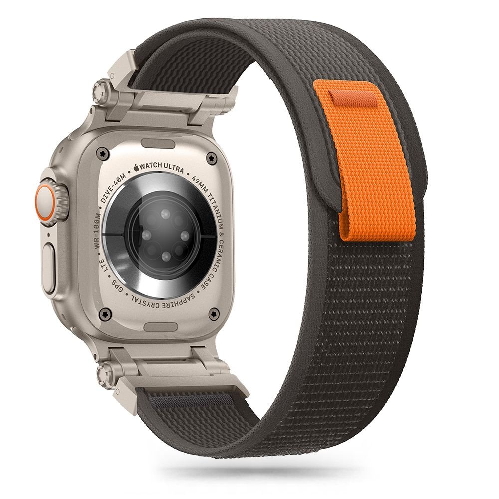 Tech - Protect Λουράκι Apple Watch 4 / 5 / 6 / 7 / 8 / 9 / SE / ULTRA 1 / ULTRA 2 - 42 / 44 / 45 / 49 mm Nylon Delta - Black / Orange