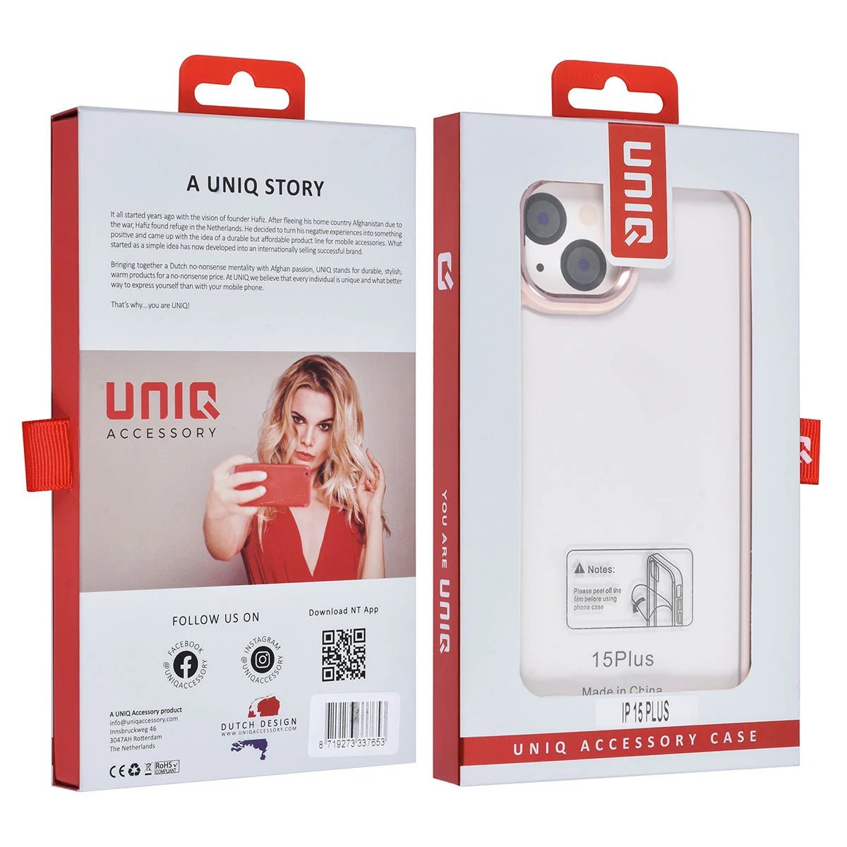 Tuniq iPhone 15 Plus / 14 Plus - Σκληρή Θήκη με Πλαίσιο Σιλικόνης - Ροζ / Διάφανο