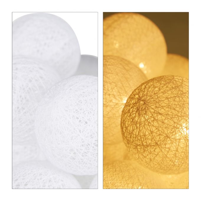 Relaxdays LED Light Chain - Διακοσμητικά Φώτα με 20 Μπάλες - Ζεστό Λευκό - 4052025942885