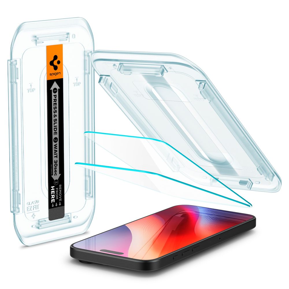 Spigen iPhone 16 Pro Max / iPhone 17 Pro Max Glas.TR EZ Fit 9H Αντιχαρακτικό Γυαλί Οθόνης - 2 Τεμάχια - Clear - AGL07907