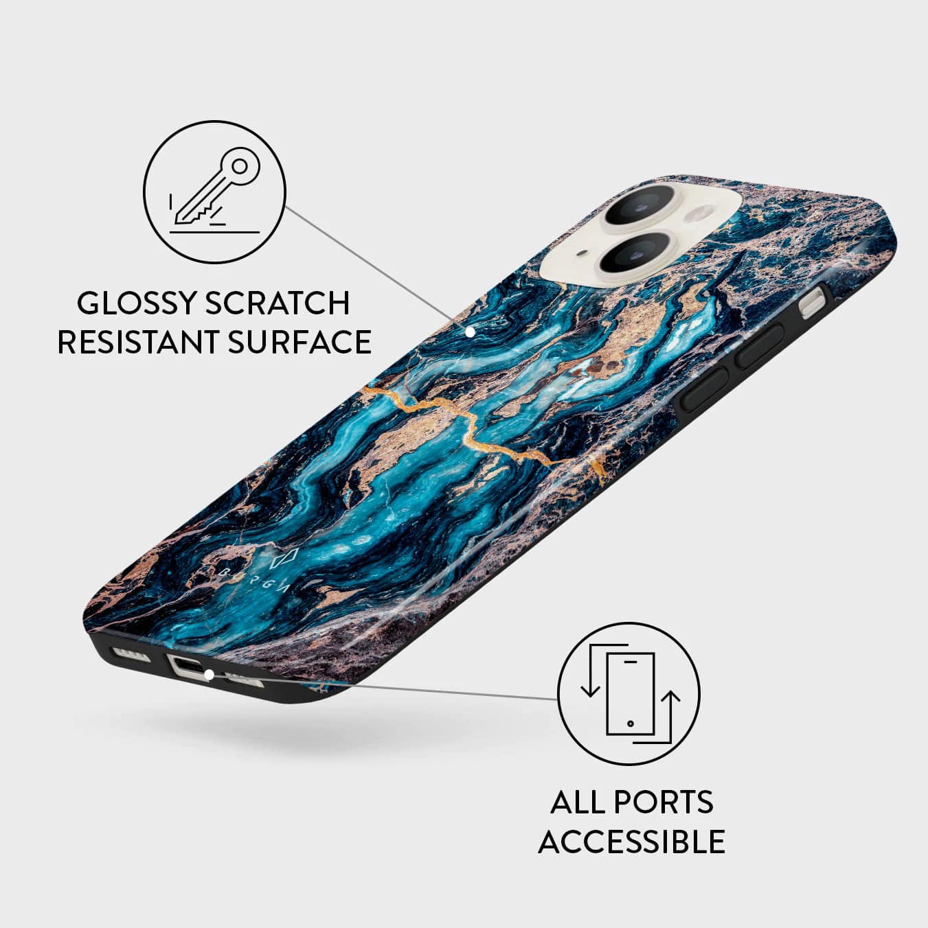 Burga iPhone 13 Fashion Tough Σκληρή Θήκη - Mystic River
