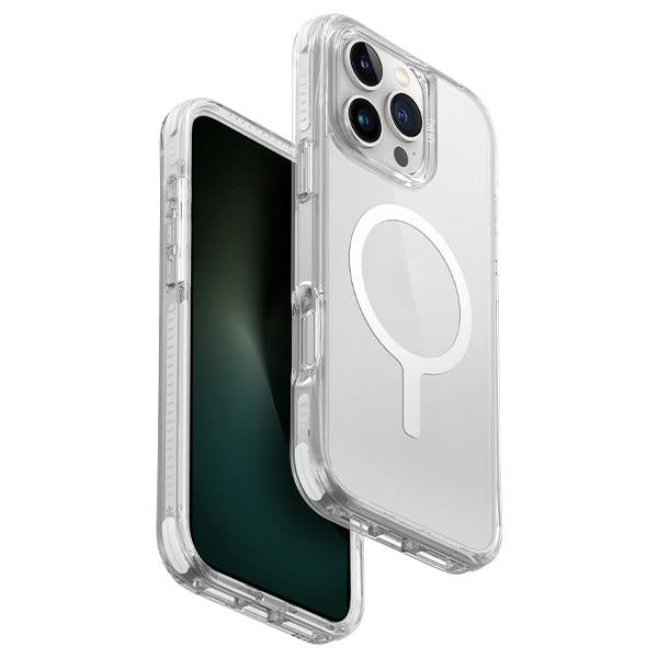 Uniq iPhone 16 Pro Max Combat Luminous Magclick Σκληρή Θήκη με Πλαίσιο Σιλικόνης και MagSafe - Διάφανη / White