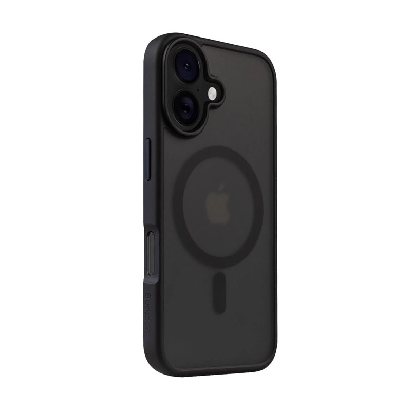 Crong iPhone 16 Hybrid Frost Mag - Σκληρή Θήκη με Πλαίσιο Σιλικόνης και MagSafe - Black