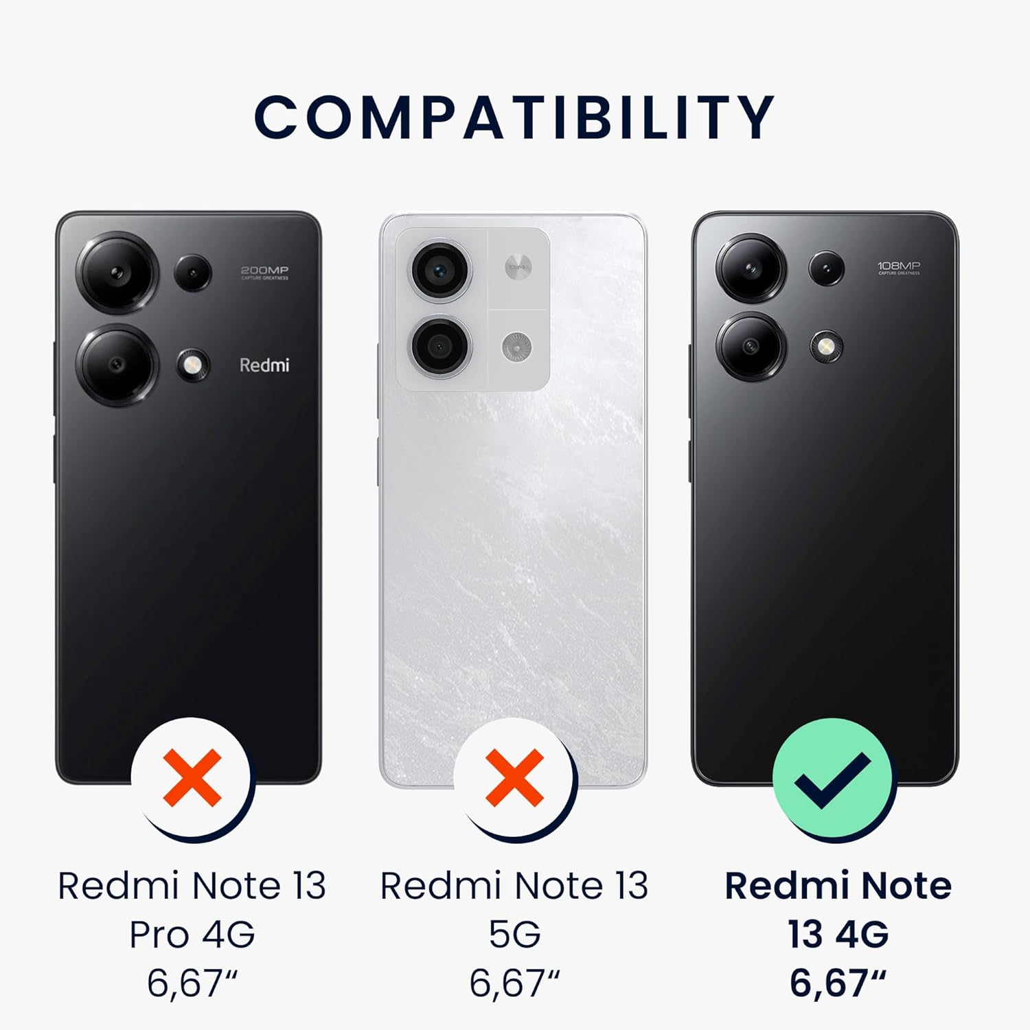 KW Xiaomi Redmi Note 13 4G λεπτή Θήκη Σιλικόνης Rubberized TPU - Matte Petrol
