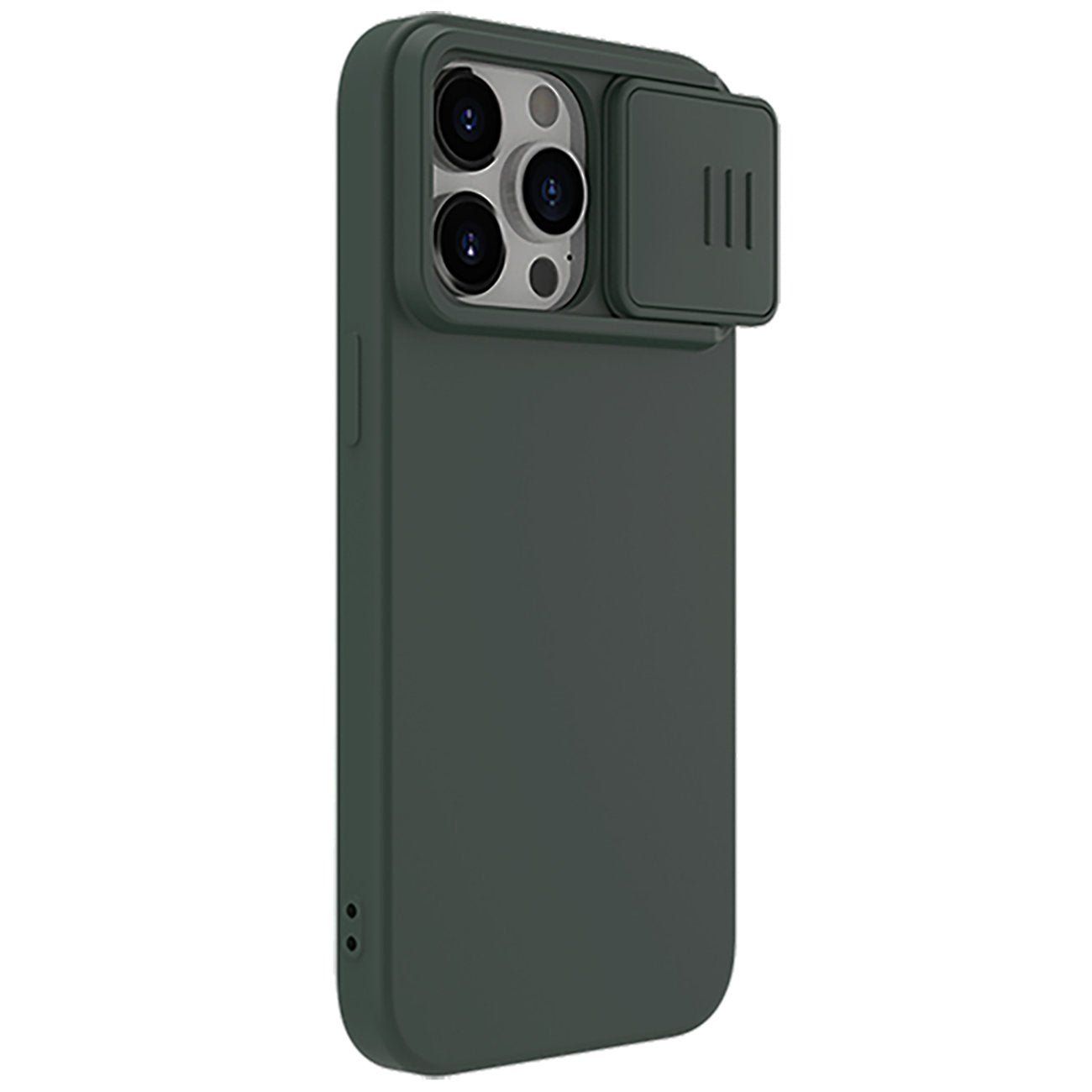 Nillkin iPhone 15 Pro CamShield Silky Θήκη Σιλικόνης με Κάλυμμα για την Κάμερα - Green