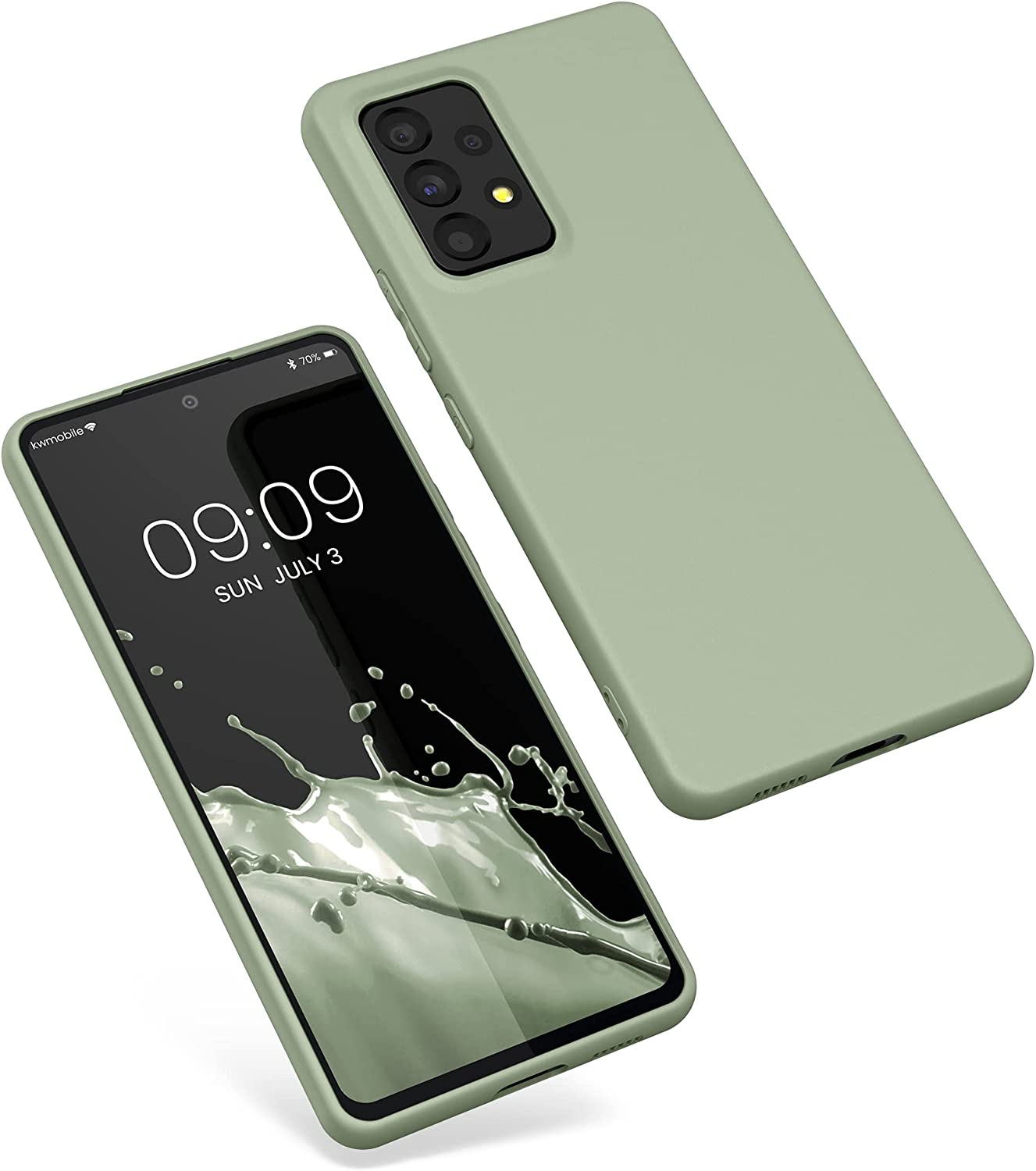 KW Samsung Galaxy A53 5G Θήκη Σιλικόνης TPU - Grey Green - 57808.172