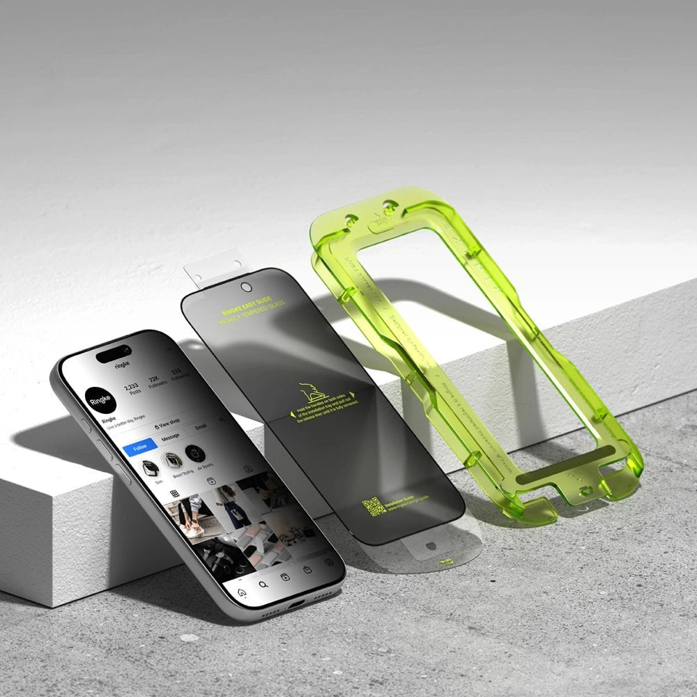 Ringke iPhone 17 Pro - Easy Slide - Αντιχαρακτικό Γυαλί Οθόνης - 2 Τεμάχια - Privacy