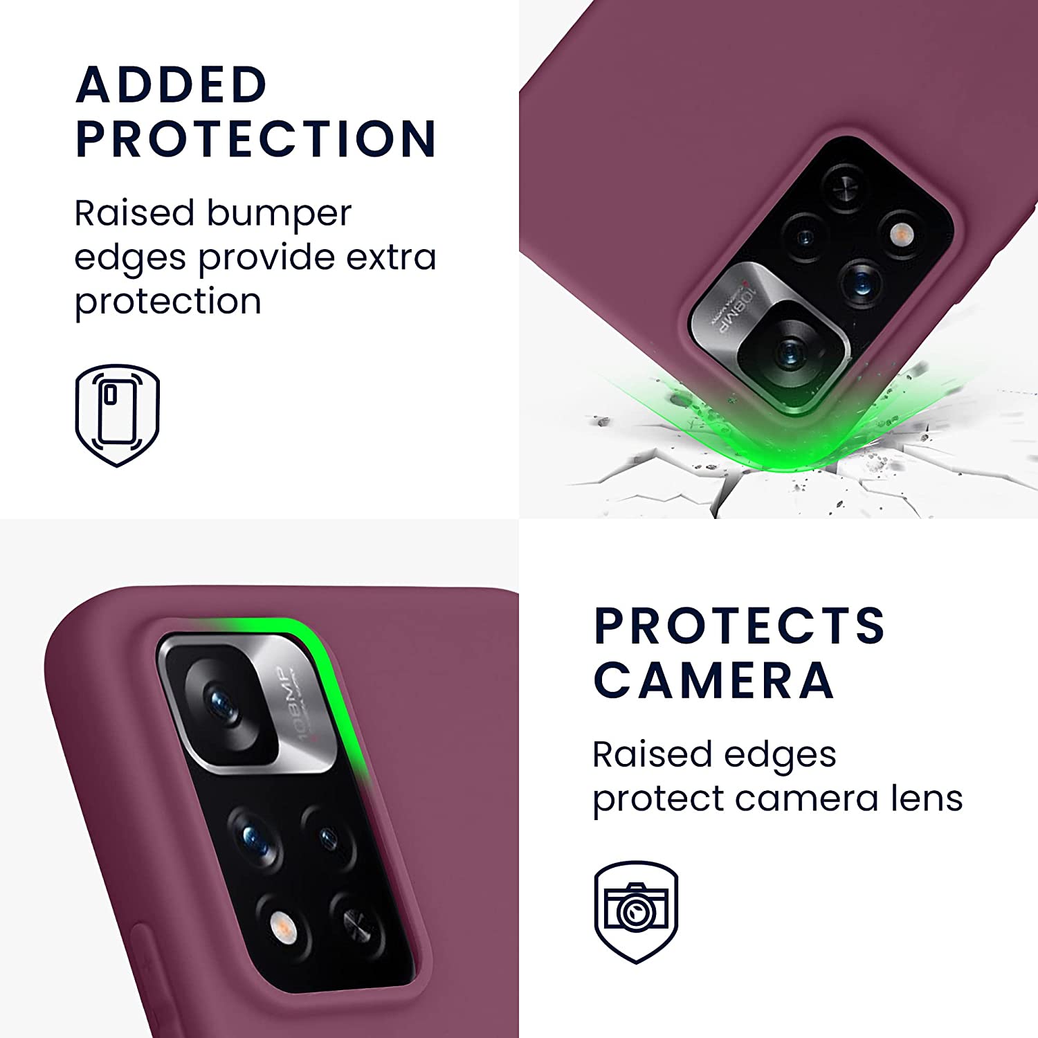 KW Xiaomi Redmi Note 11 Pro+ 5G Θήκη Σιλικόνης TPU - Bordeaux Purple - 58095.187