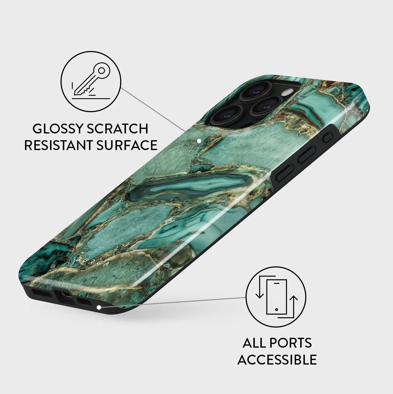 Burga iPhone 15 Pro Max Fashion Tough MagSafe Σκληρή Θήκη με MagSafe - Ubud Jungle