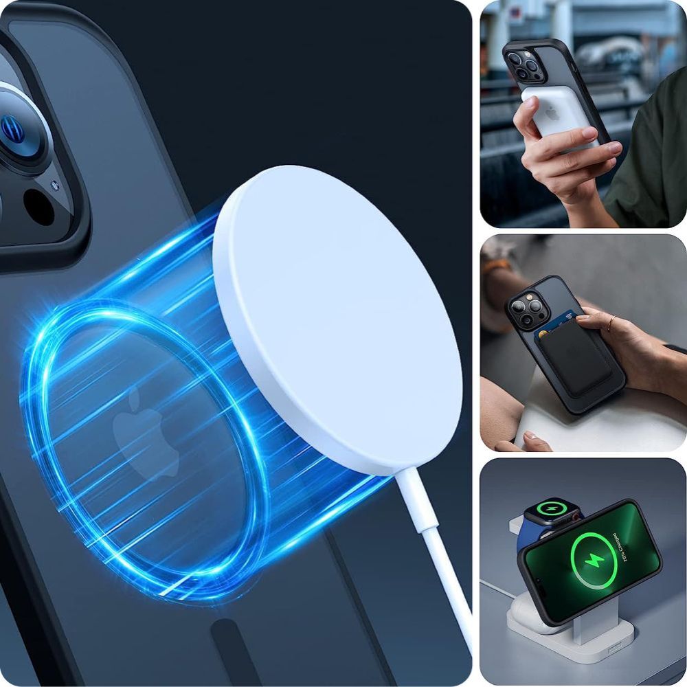 Tech - Protect iPhone 14 Pro Max MagMat Σκληρή Θήκη με Πλαίσιο Σιλικόνης και MagSafe - Matte Pink / Ημιδιάφανη