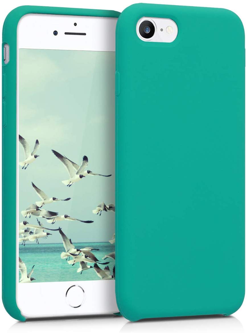 KW iPhone SE 2022 / SE 2020 / 7 / 8 Θήκη Σιλικόνης Rubber TPU - Turquoise - 40225.37