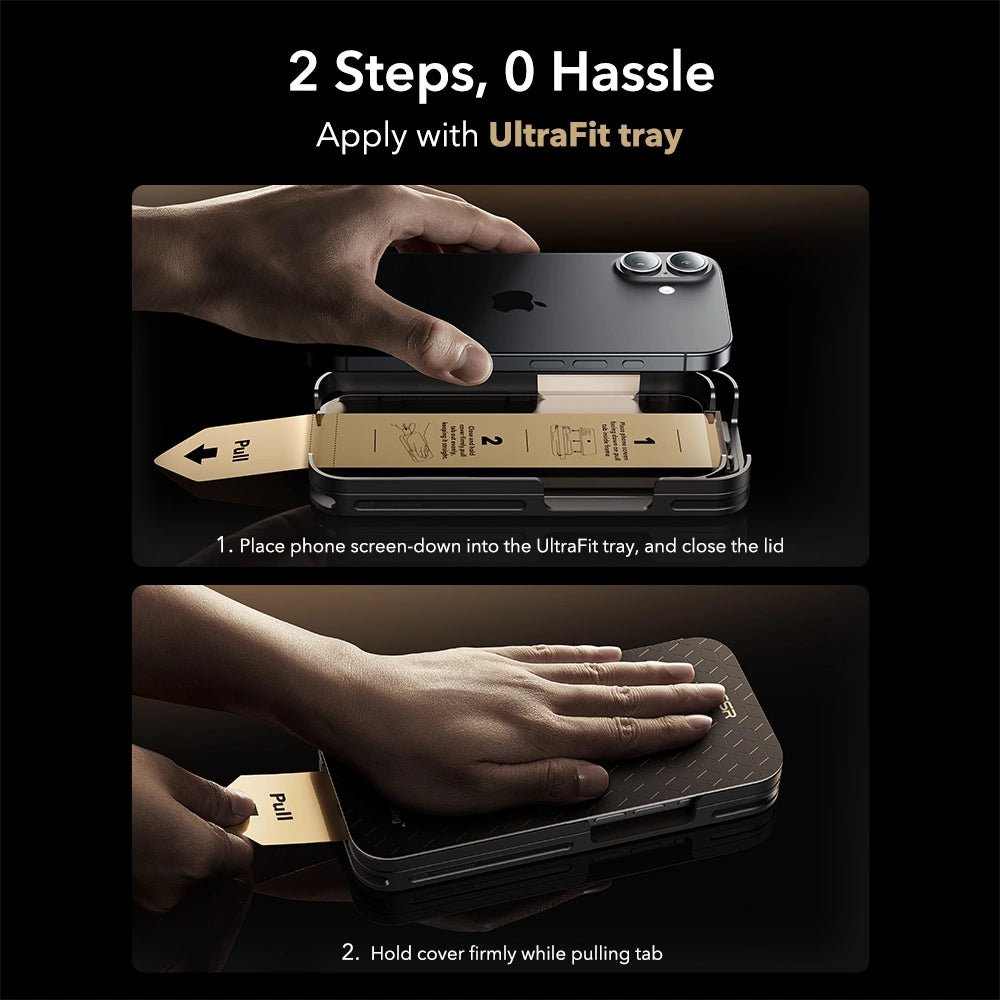 ESR iPhone 16 Pro / iPhone 17 - UltraFit Armorite Pro - Full Screen Αντιχαρακτικό Γυαλί Οθόνης - Black