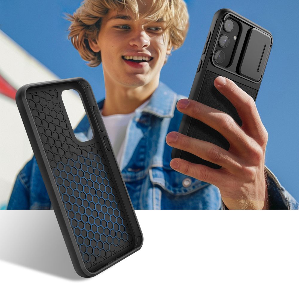Tech - Protect Samsung Galaxy A55 5G Velar Cam+ Θήκη Σιλικόνης με Κάλυμμα για την Κάμερα - Black