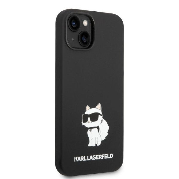 Karl Lagerfeld iPhone 15 Plus / 14 Plus Silicone Choupette Θήκη Σιλικόνης - Black - KLHCP14MSNCHBCK