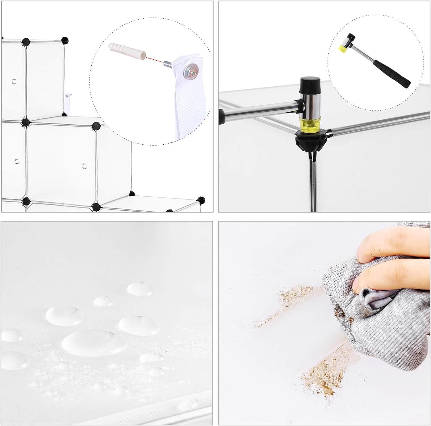 Songmics Σύστημα Αποθήκευσης με 9 Ράφια - White - LPC116WS