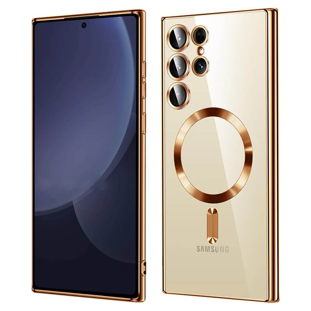 Techsuit Samsung Galaxy S25 Ultra - Luxury Crystal MagSafe - Θήκη Σιλικόνης - Gold