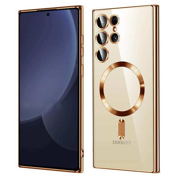 Techsuit Samsung Galaxy S25 Ultra - Luxury Crystal MagSafe - Θήκη Σιλικόνης - Gold