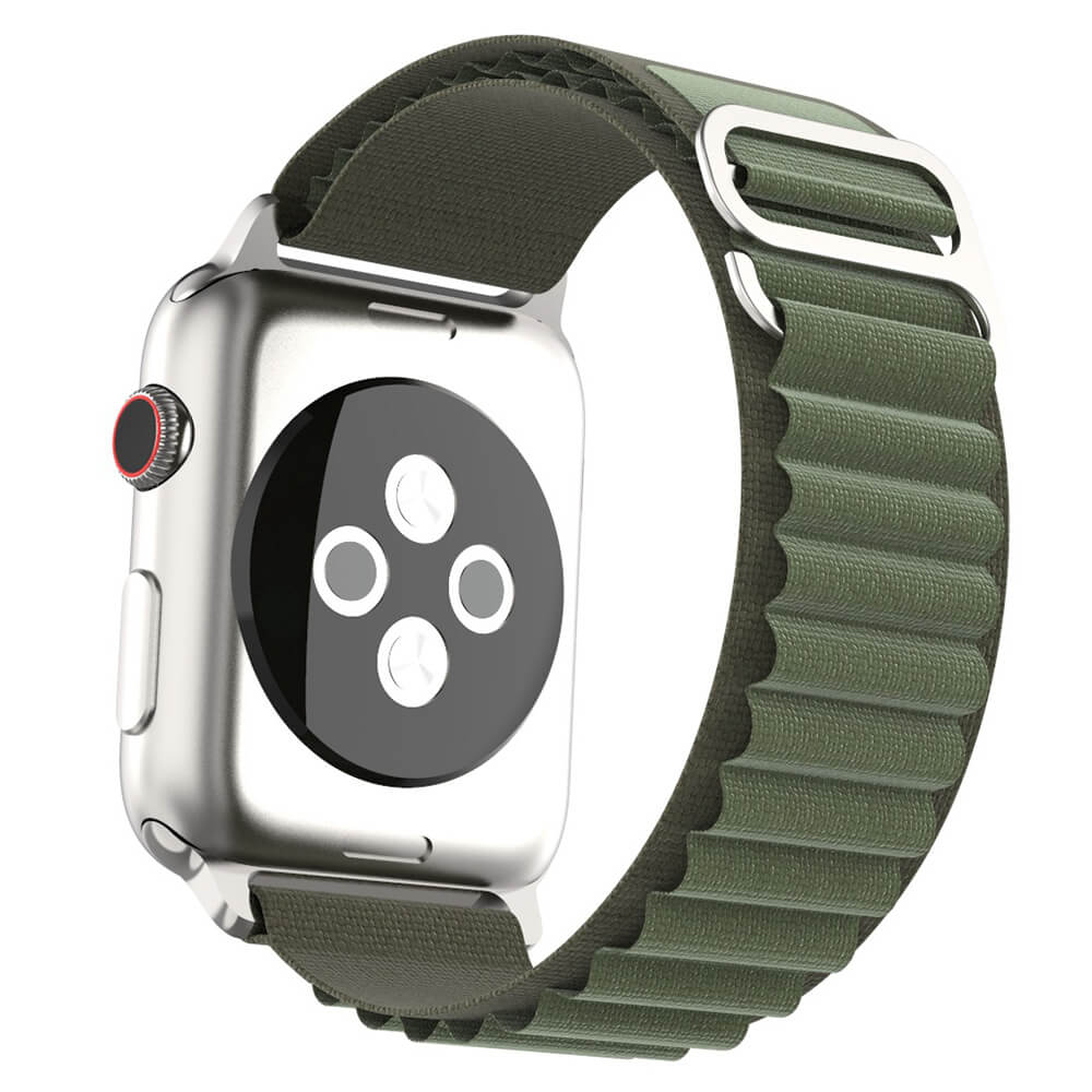 Techsuit Λουράκι Apple Watch 4/5/6/7/8/9/10/11 - SE (1/2/3) - ULTRA (1/2/3) - 44/45/46/49mm Watchband W037 Nylon - Army Green