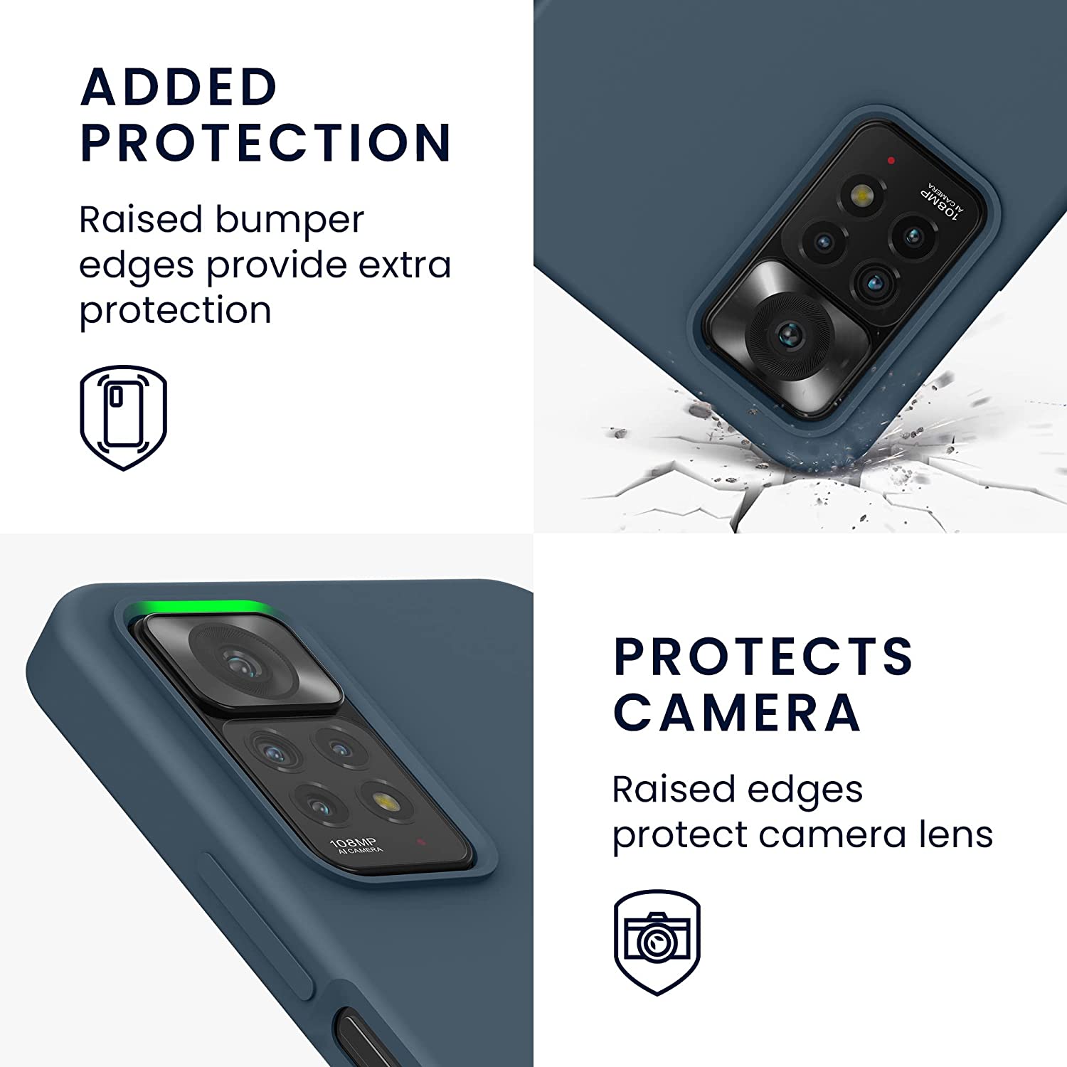 KW Xiaomi Redmi Note 11 Pro / Note 11 Pro 5G Θήκη Σιλικόνης Rubberized TPU - Dark Slate - 57373.202