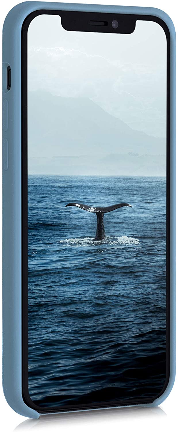 KW iPhone 12 / iPhone 12 Pro Θήκη Σιλικόνης Rubber TPU - Stone Blue - 52641.206