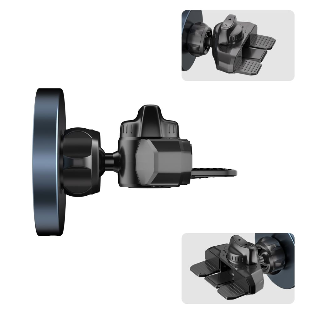 Tech - Protect MM15W - V5 Μαγνητική Βάση για τον Αεραγωγό / CD player του Αυτοκινήτου με Ασύρματη Φόρτιση MagSafe 15W - Black