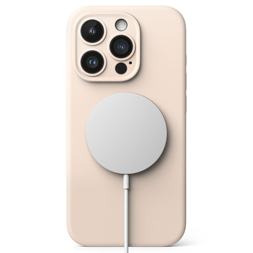 Ringke iPhone 15 Pro Max Silicone Magnetic MagSafe Case Θήκη Σιλικόνης με MagSafe - Pink Sand