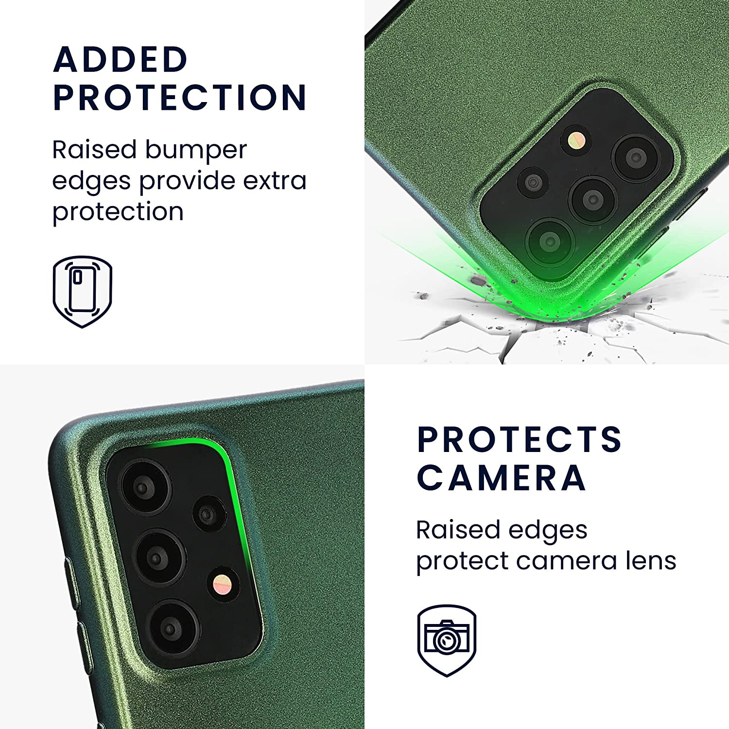 KW Samsung Galaxy A33 5G Θήκη Σιλικόνης TPU - Metallic Forest Green - 58022.233