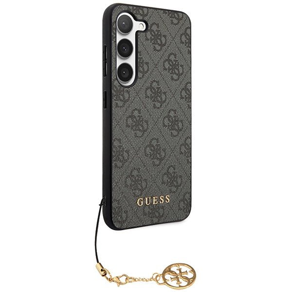 Guess Samsung Galaxy A55 5G - 4G Charms Collection - Θήκη με Επένδυση Συνθετικού Δέρματος - Black - GUHCSA55GF4GGR