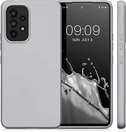 KW Samsung Galaxy A53 5G Θήκη Σιλικόνης TPU - Metallic Silver - 57958.67