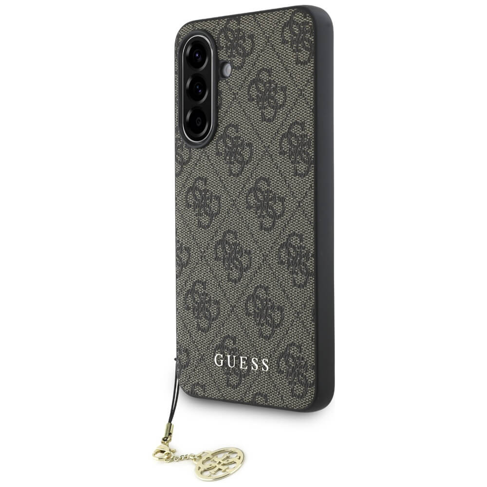Guess Samsung Galaxy A36 5G - 4G Charms Collection - Θήκη με Επένδυση Συνθετικού Δέρματος - Brown - GUHCSA36GF4GBR