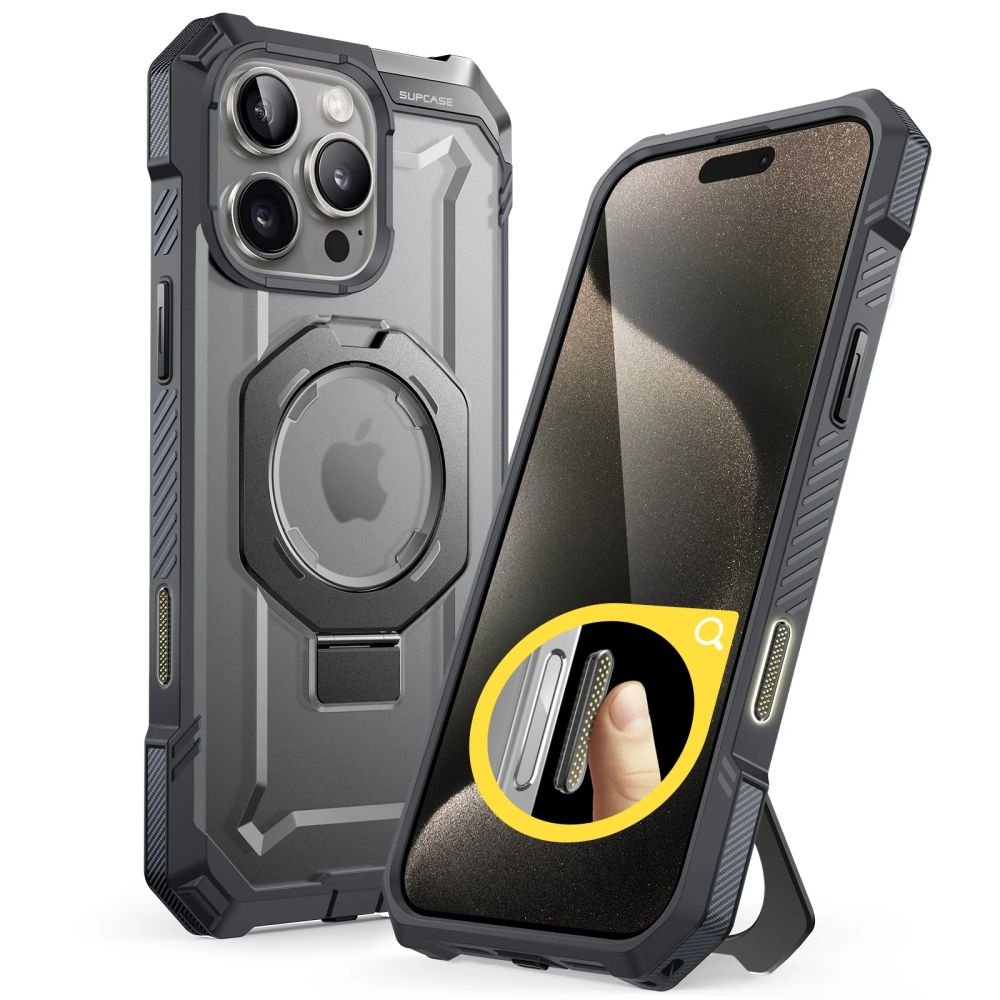 Supcase iPhone 16 Pro Max UB Grip Mag Σκληρή Θήκη με MagSafe και Stand - Grey