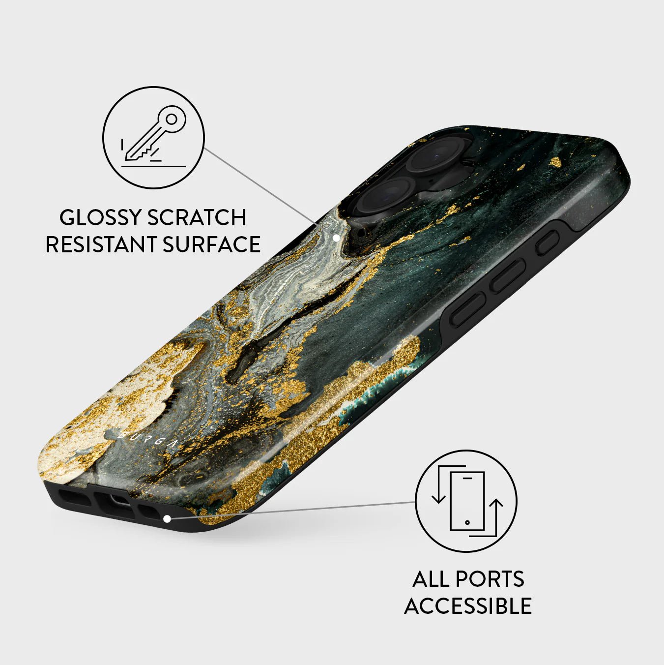 Burga iPhone 16 Fashion Tough MagSafe Σκληρή Θήκη με MagSafe - Northern Lights