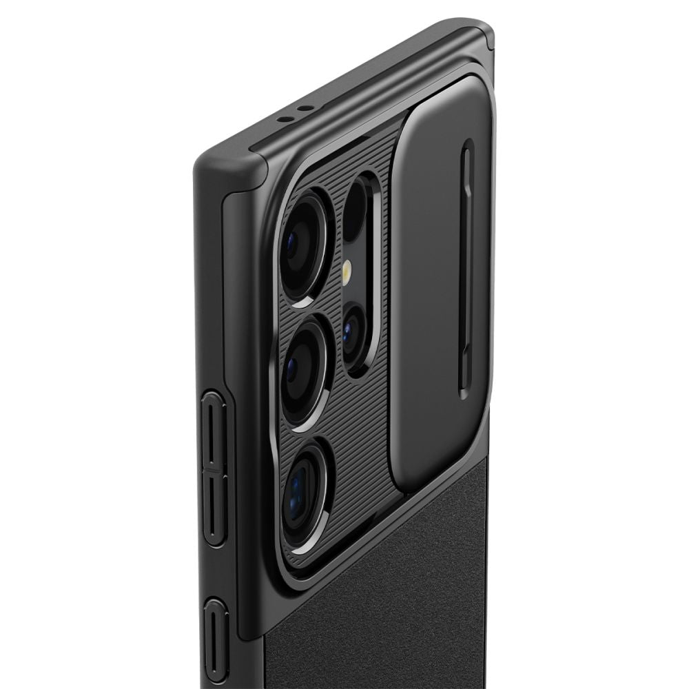 Spigen Samsung Galaxy S24 Ultra Optik Armor Θήκη Σιλικόνης με Κάλυμμα για την Κάμερα - Black
