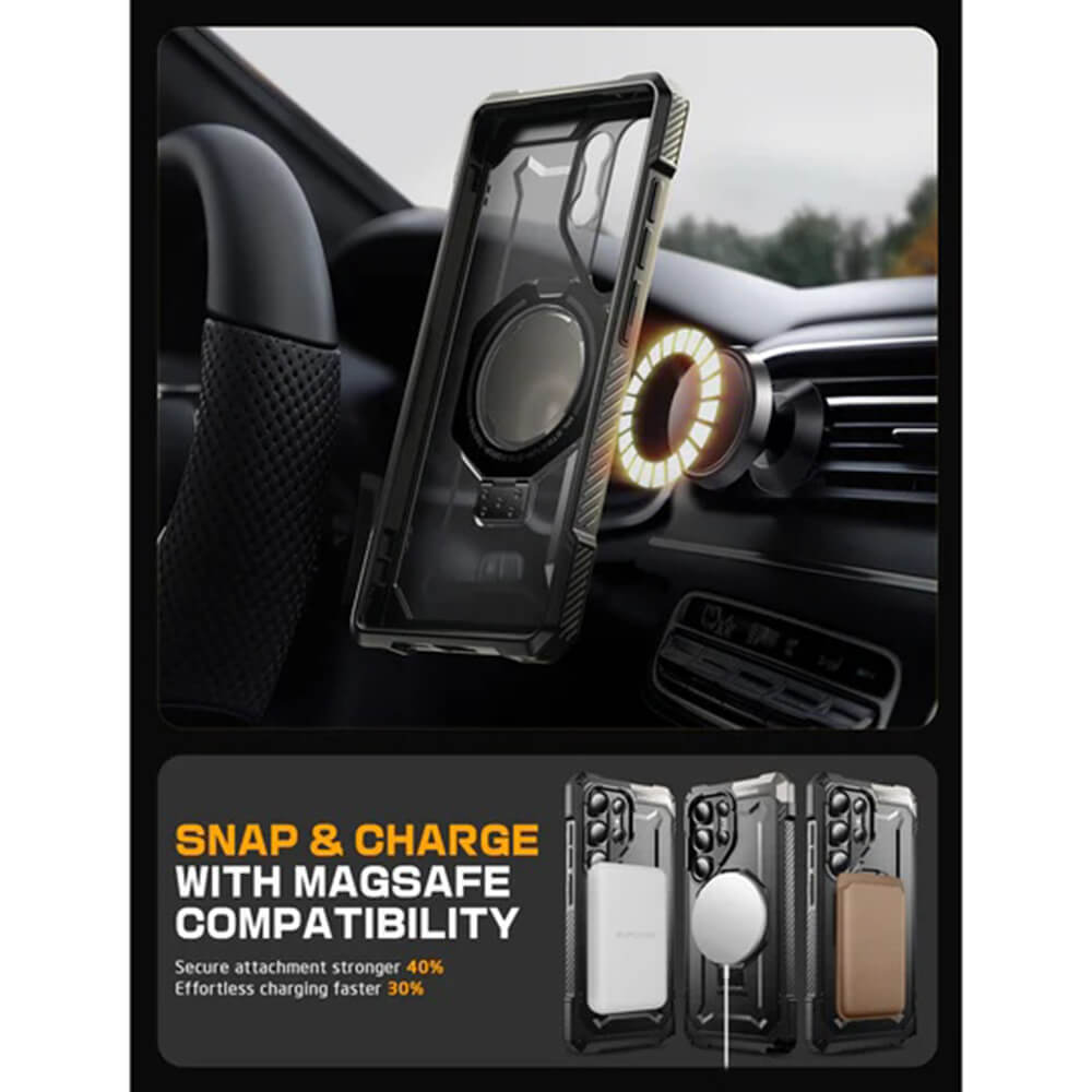 Supcase Samsung Galaxy S25 Ultra Unicorn Beetle Defender Σκληρή Θήκη με MagSafe και Stand - Desert