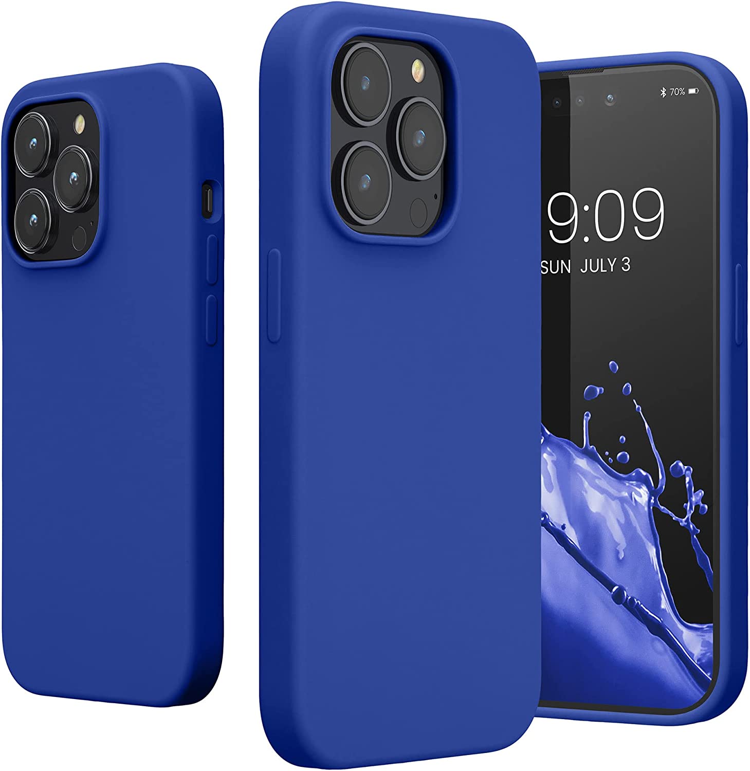 KW iPhone 14 Pro Θήκη Σιλικόνης TPU - Baltic Blue - 59073.134