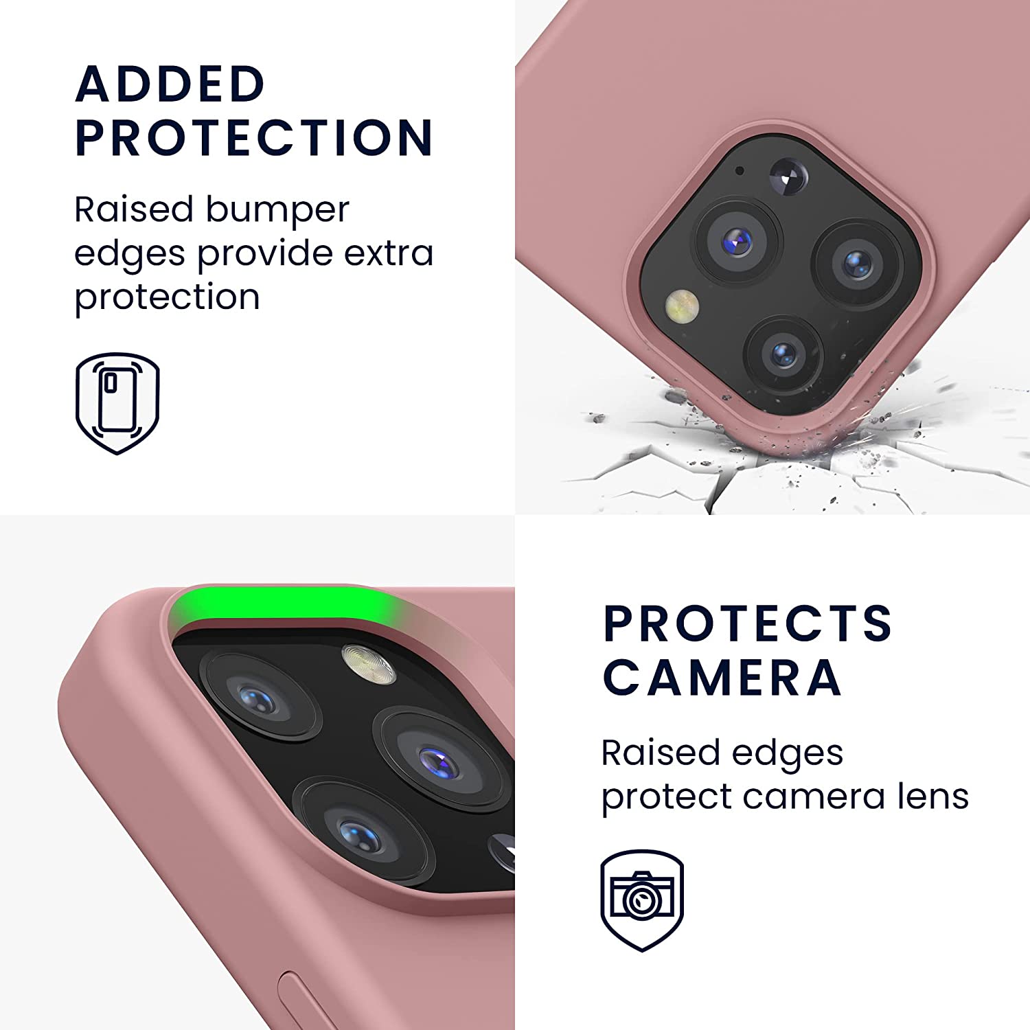 KW iPhone 13 Pro Θήκη Σιλικόνης Rubberized TPU - Rose Tan - 55880.193