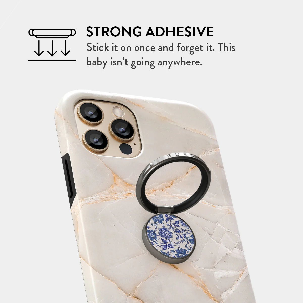 Burga Ring Holder - Δαχτυλίδι Συγκράτησης Κινητού - Βάση Στήριξης - Gunmetal - Garden Stories