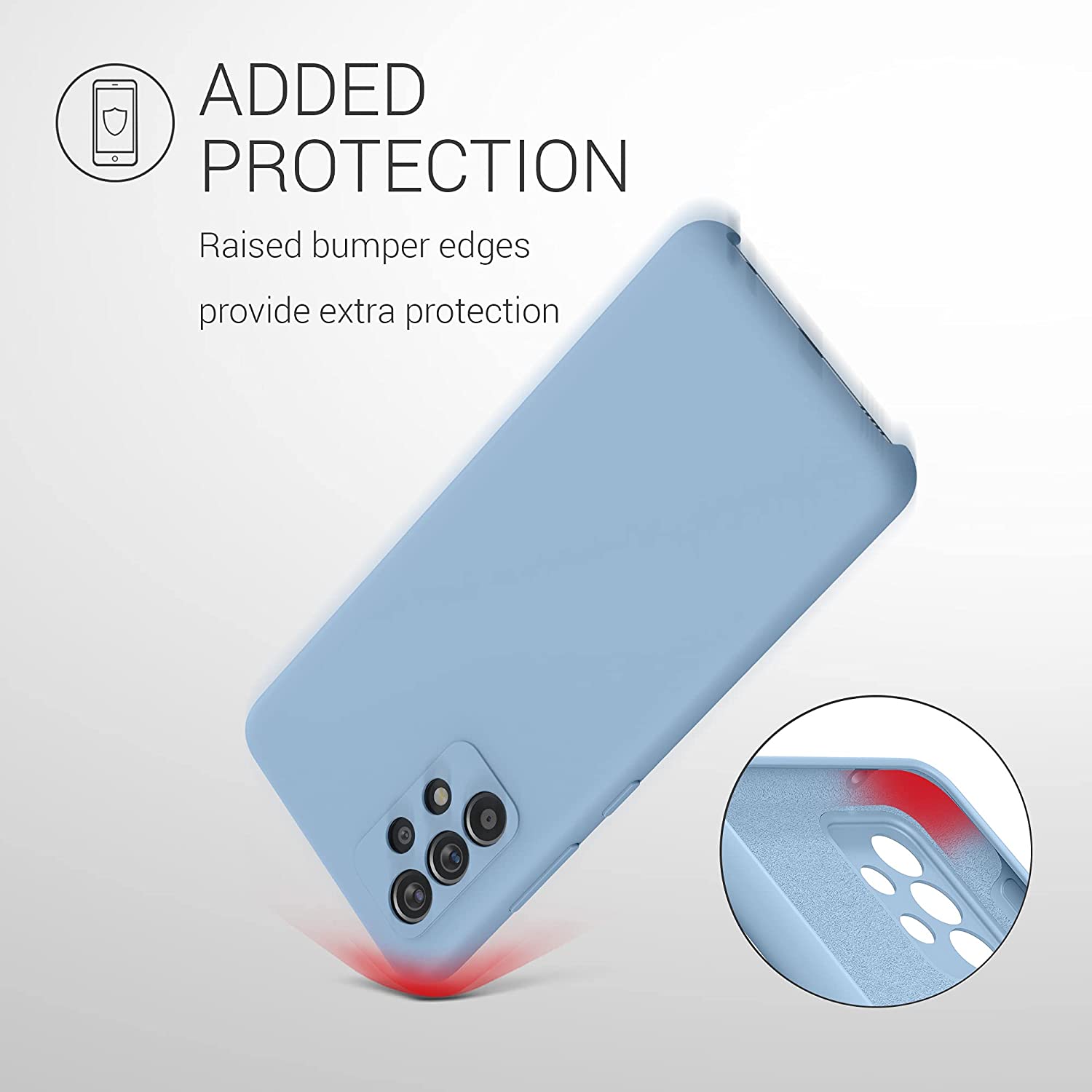 KW Samsung Galaxy A52 / A52 5G / A52s 5G Θήκη Σιλικόνης Rubber TPU - Dove Blue - 54347.161