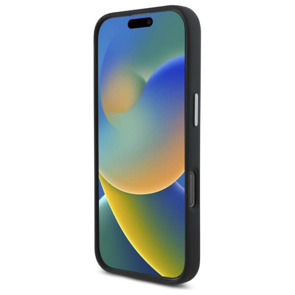 DKNY iPhone 16 Pro Max - Liquid Silicone Metal Logo - Σκληρή Θήκη με Πλαίσιο Σιλικόνης - Black