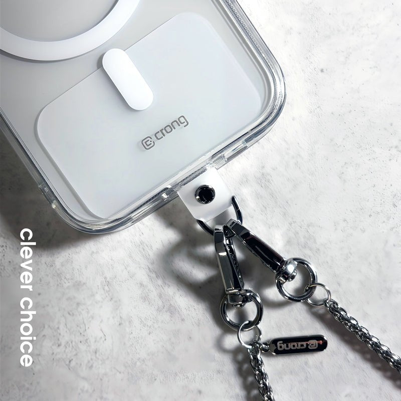 Crong Phone Crossbody - Universal Αλυσίδα για Θήκη Κινητού - Silver Link