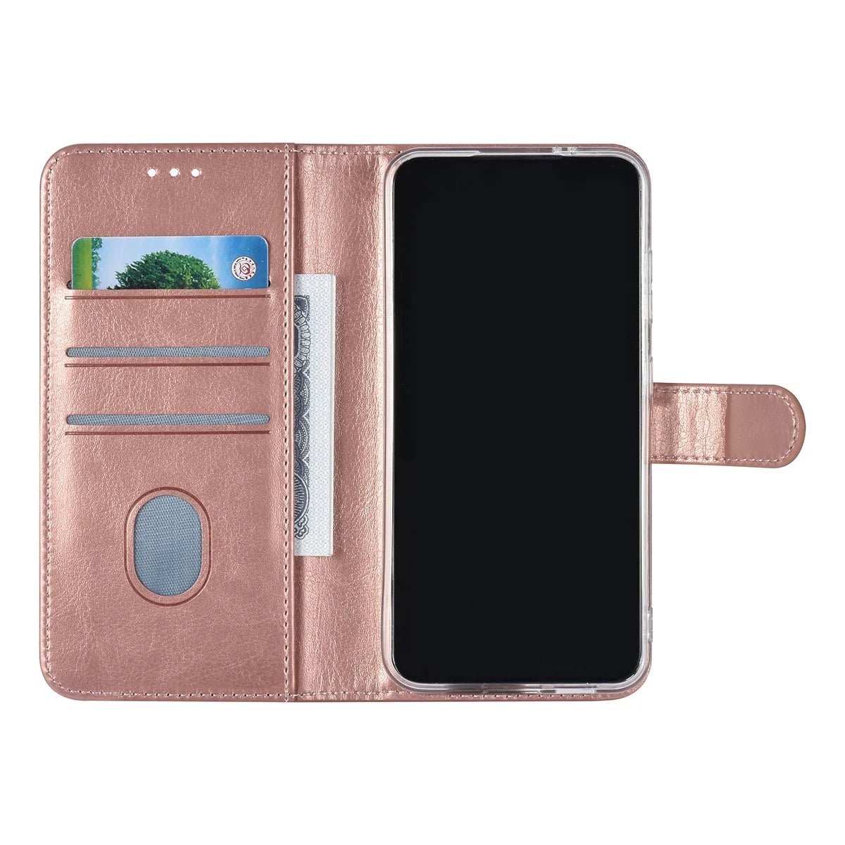 Tuniq Samsung Galaxy S24 - Θήκη Πορτοφόλι Stand από Δερματίνη - Rose Gold