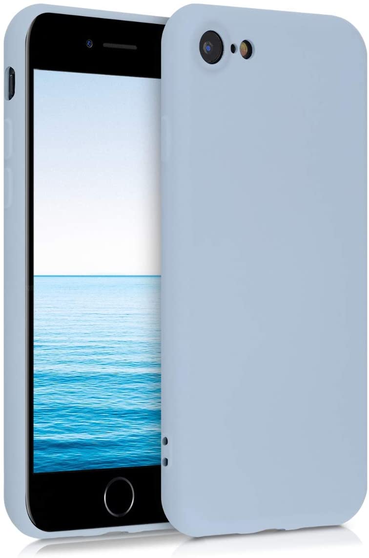 KW iPhone SE 2022 / SE 2020 / 7 / 8 Θήκη Σιλικόνης Rubberized TPU - Light Blue Matte - 49979.58