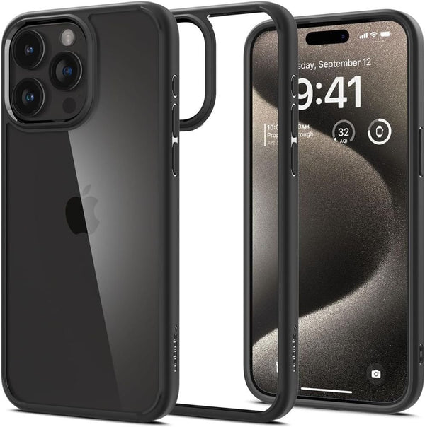 Spigen iPhone 15 Pro Max Ultra Hybrid Σκληρή Θήκη με Πλαίσιο Σιλικόνης - Matte Black