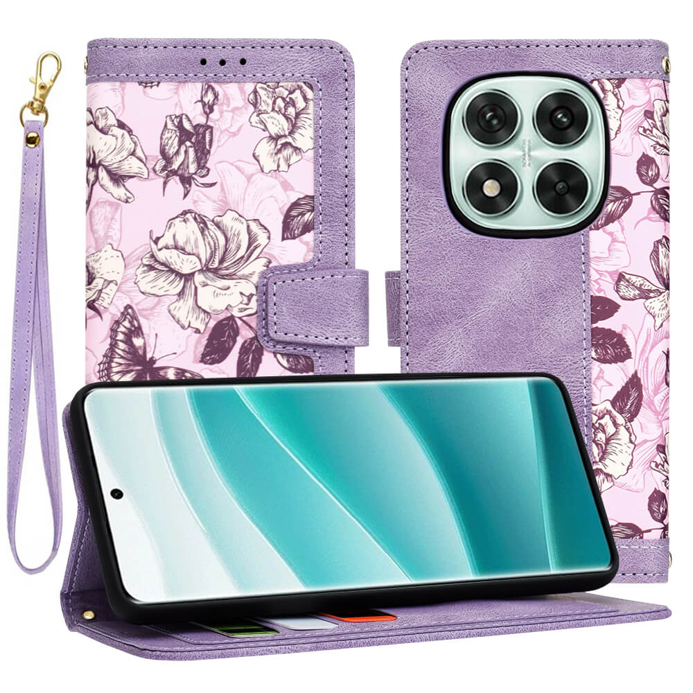 Techsuit Xiaomi Redmi Note 14 Pro 5G / Poco X7 - FlipCraft - Θήκη Πορτοφόλι από Δερματίνη - Mysterious Purple